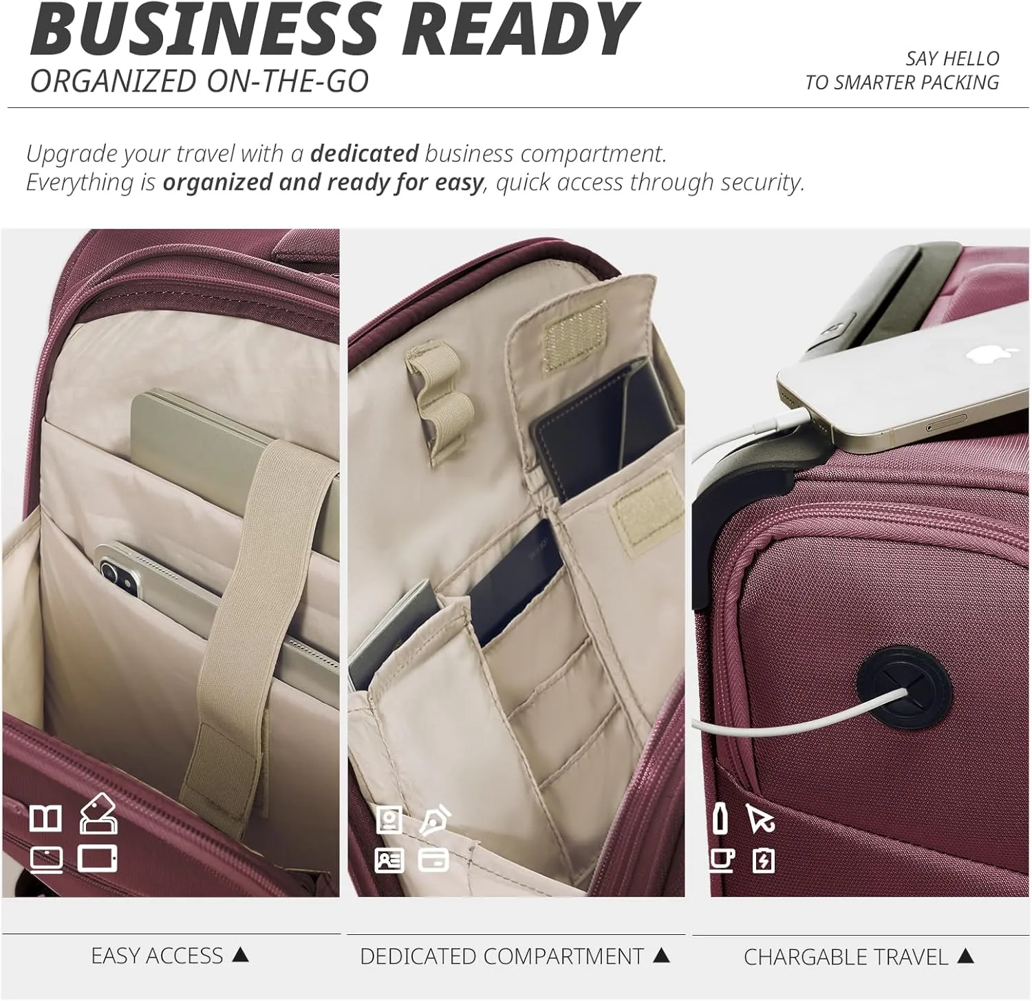 Verage Underseat Carry On Luggage with Spinner Wheels 15 inch Overnight Suitcase Travel Business Bag for Airlines Men Women