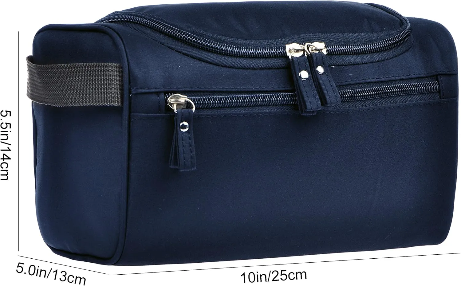 Vercord Mens Toiletry Bag Wash Travel Small Shaving Dop Kit Shower Bathroom Ditty Hygiene Bag Navy Blue