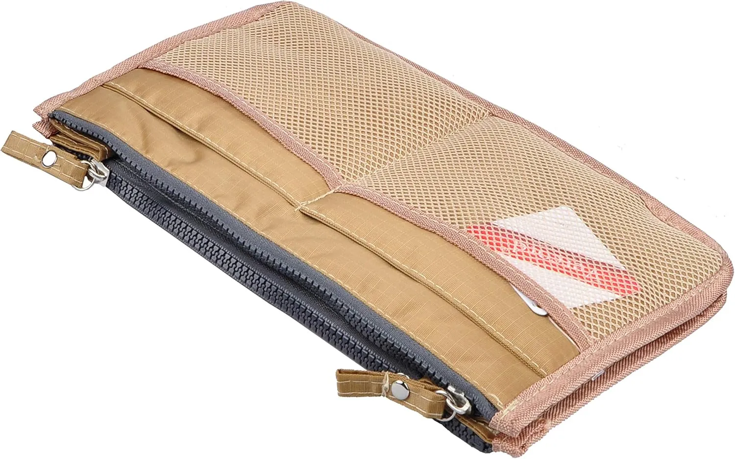 Vercord Updated Purse Handbag Organizer Insert Liner Bag in Bag 13 Pockets New Khaki Medium
