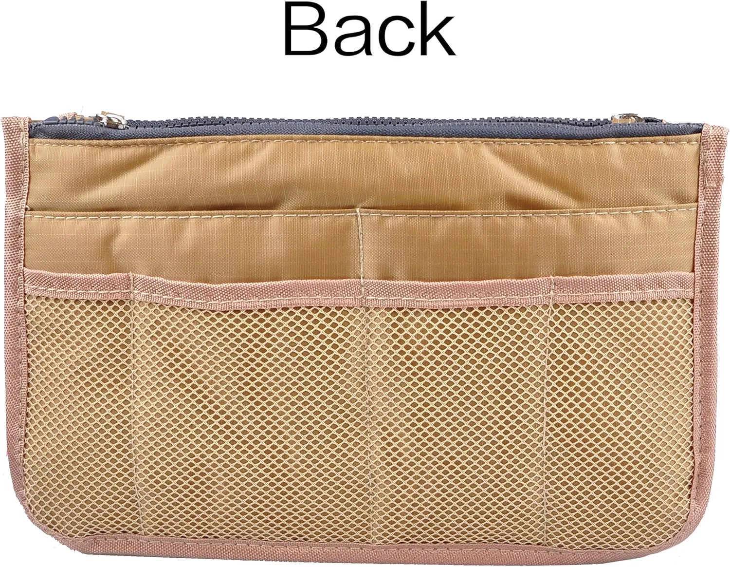 Vercord Updated Purse Handbag Organizer Insert Liner Bag in Bag 13 Pockets New Khaki Medium