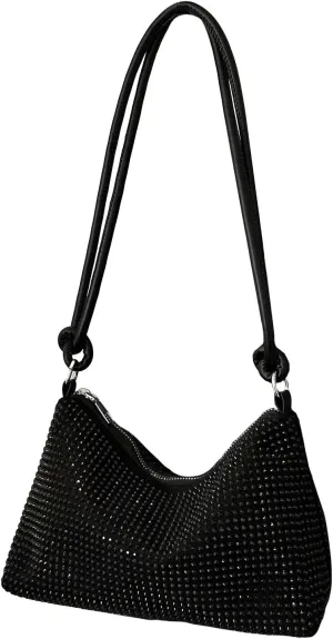 Verdusa Women's Hobo Evening Shoulder Bag Elegant PU Leather Handbag Purse with Zipper