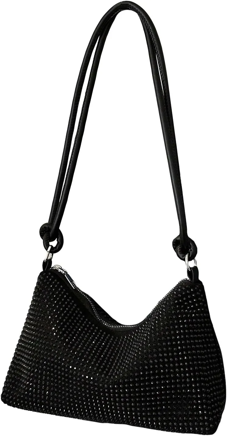 Verdusa Women's Hobo Evening Shoulder Bag Elegant PU Leather Handbag Purse with Zipper