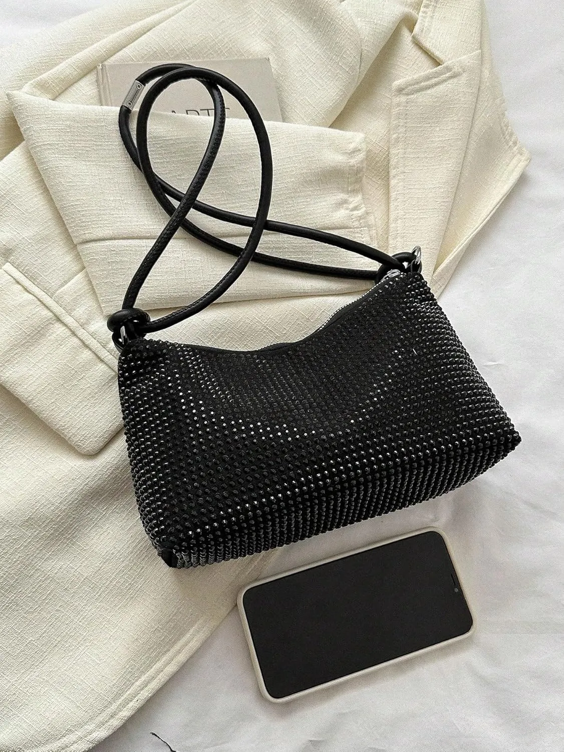 Verdusa Women's Hobo Evening Shoulder Bag Elegant PU Leather Handbag Purse with Zipper