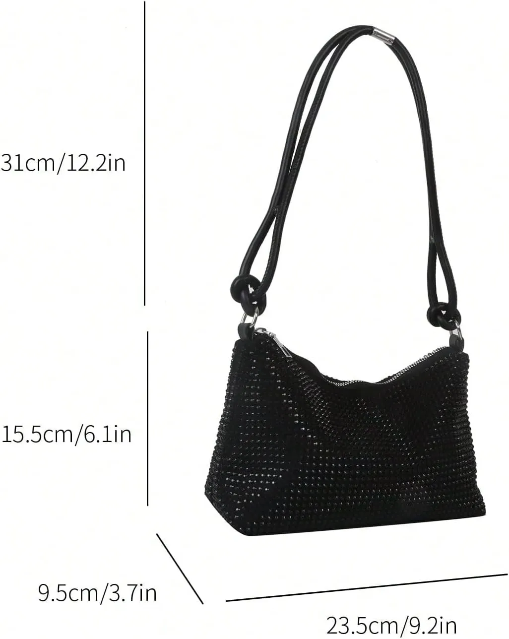 Verdusa Women's Hobo Evening Shoulder Bag Elegant PU Leather Handbag Purse with Zipper
