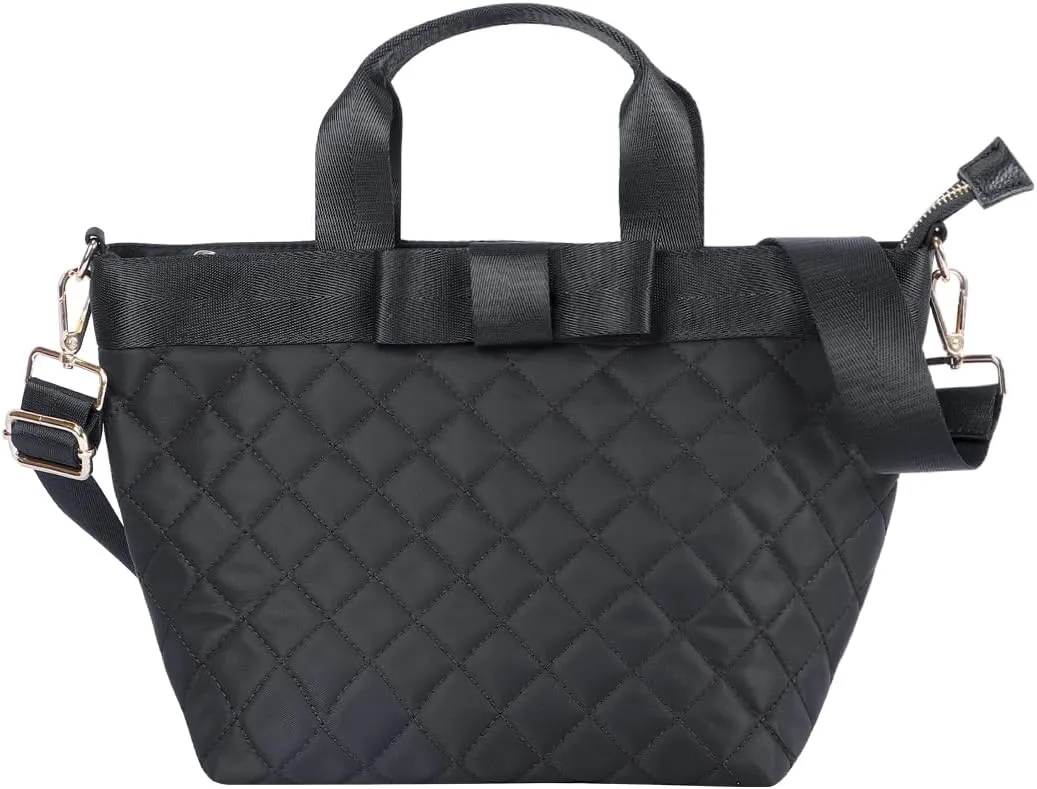 VGOAL Sophisticated Commuter Tote - Women's Versatile Nylon Crossbody Bag with Bow Detail, Spacious & Lightweight