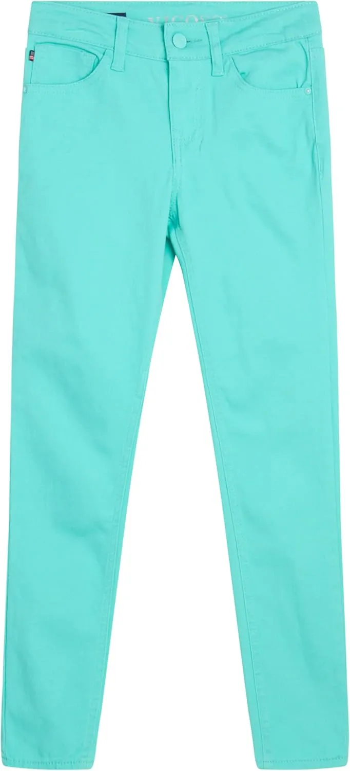 VIGOSS Girls' Jeans - Super Stretch Denim Skinny Jeans for Girls - Kids Adjustable Slim Fit Jeans (4-16)