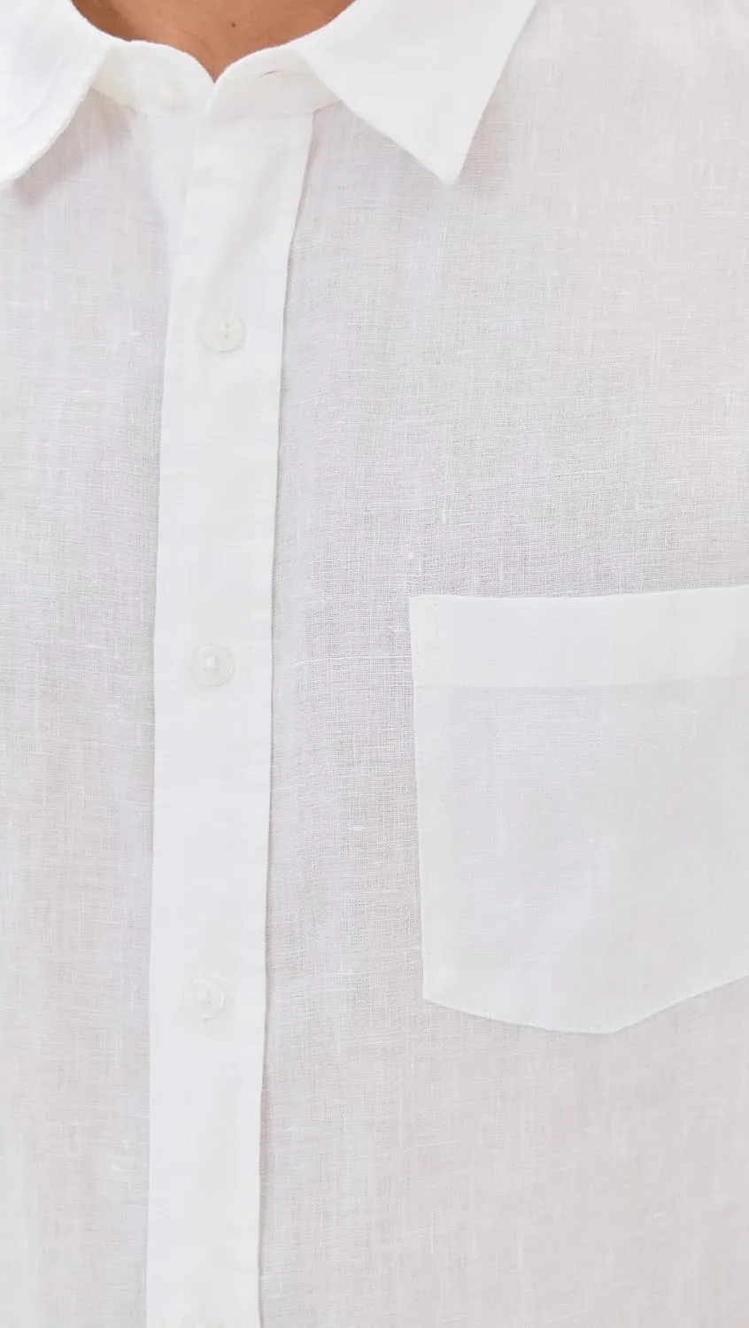 Vince Men's Linen Short Sleeve Shirt
