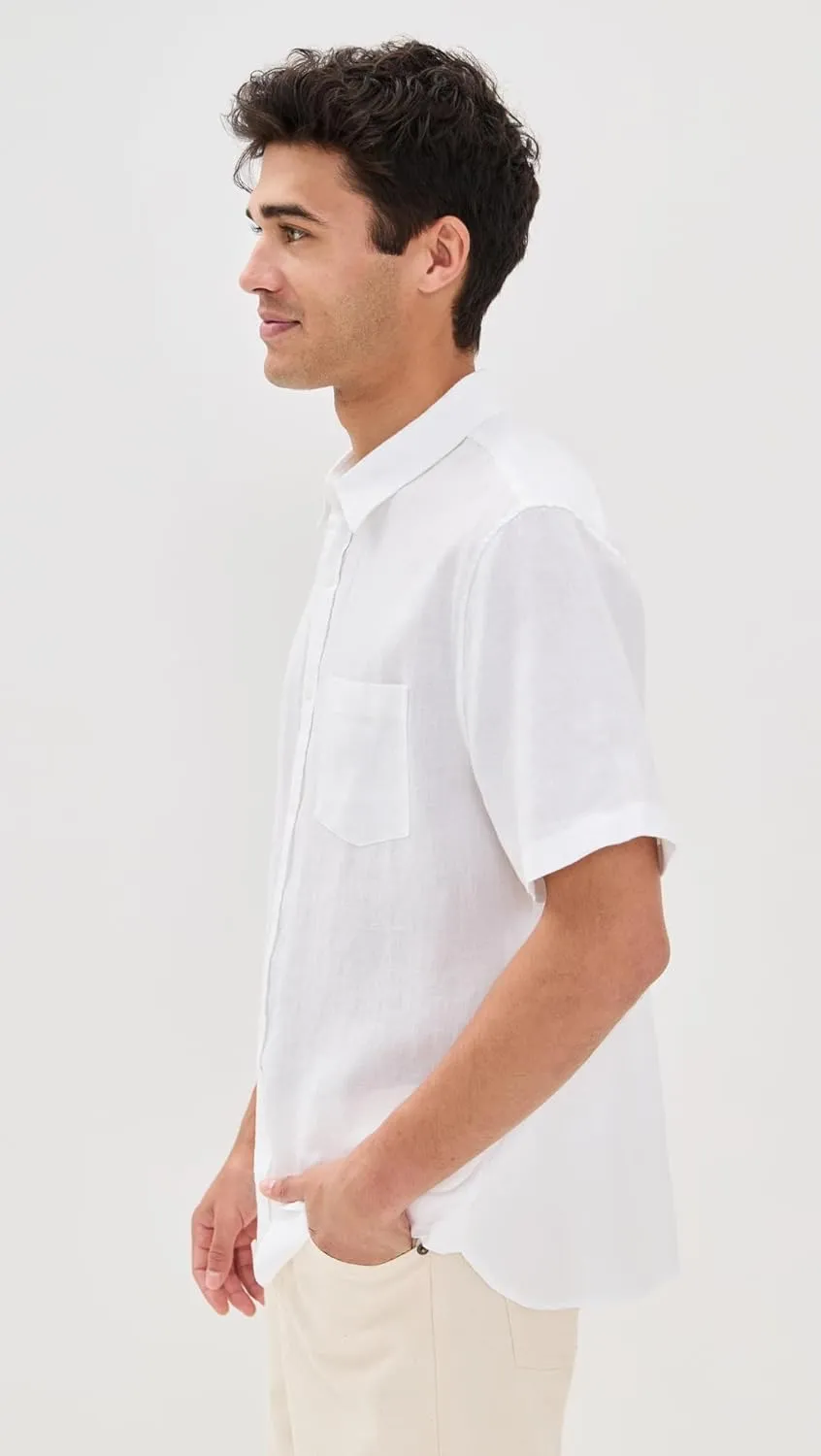 Vince Men's Linen Short Sleeve Shirt