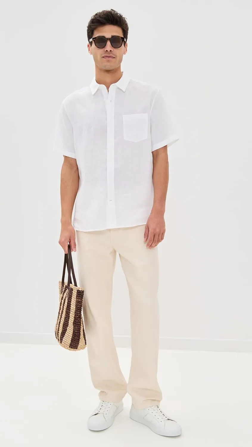 Vince Men's Linen Short Sleeve Shirt