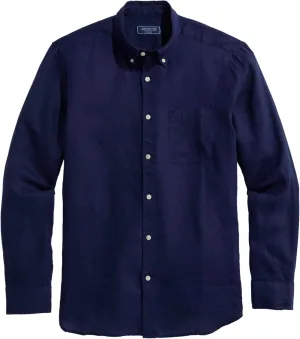 vineyard vines Men's Linen Surfside Solid Shirt