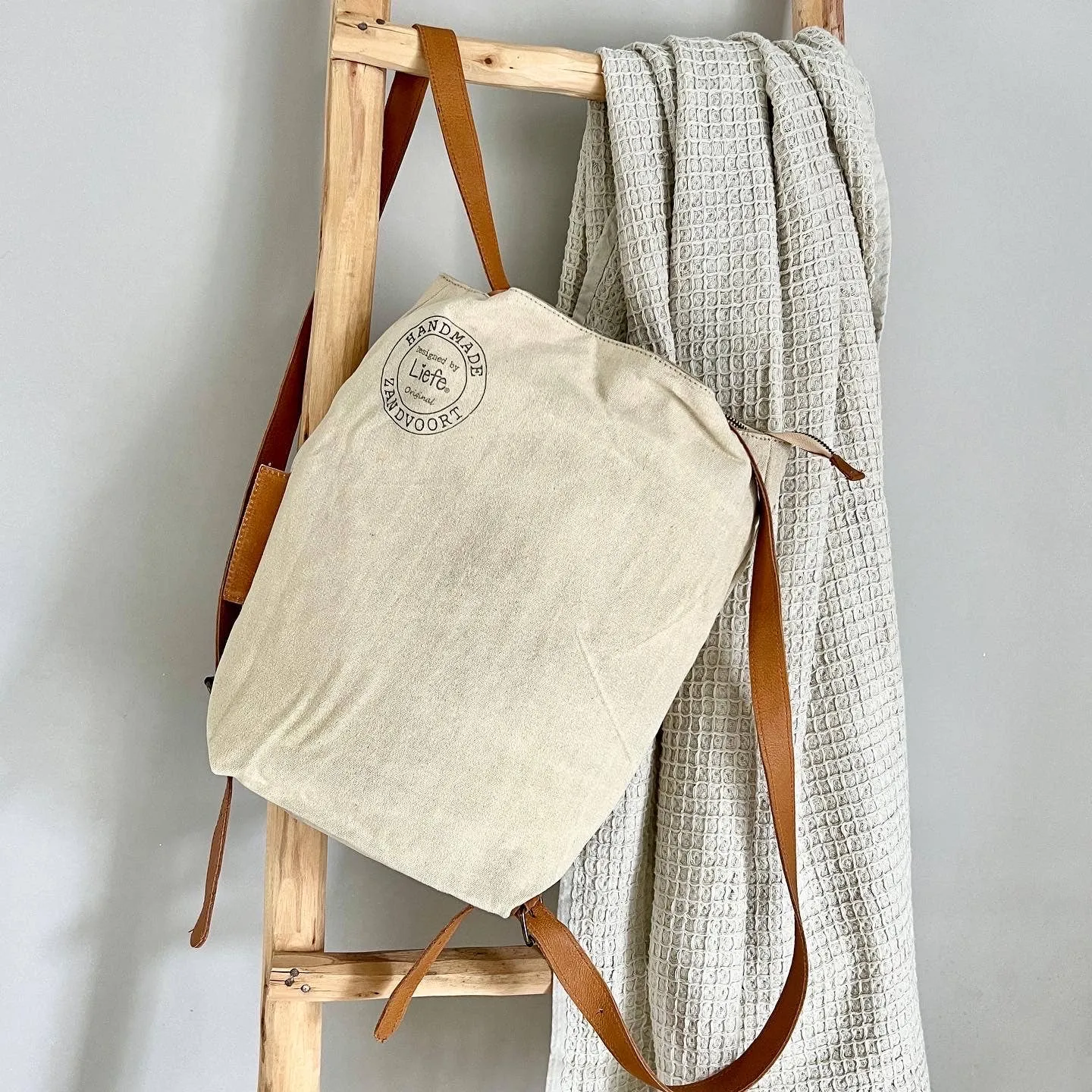 Vintage Canvas Heart Bag