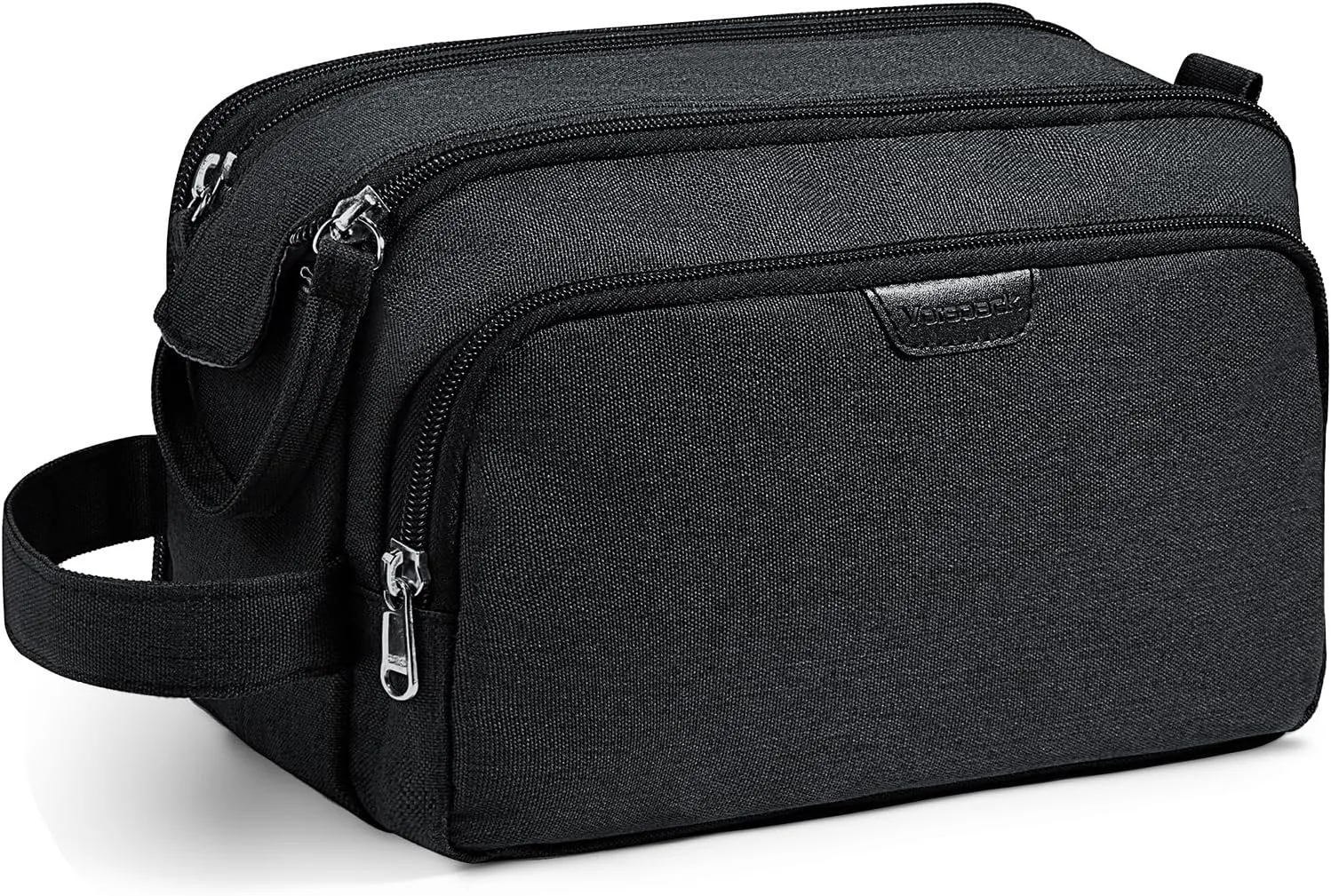 Vorspack Travel Toiletry Bag for Men - Water Resistant Mens Toiletry Travel Bag Dopp Kit Shaving Bag for Bathroom Toiletries Gifts - Black