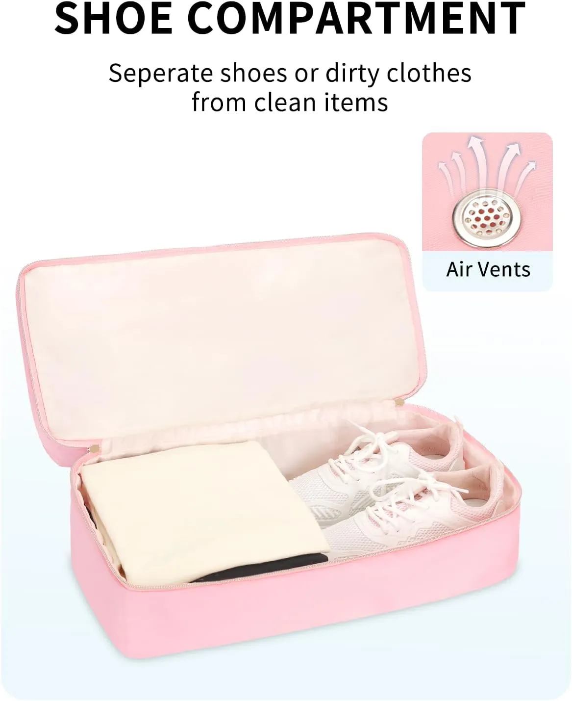 WANDF For Spirit Airlines Personal Item Bag 18x14x8 Underseat with Wet Pocket & Shoe Compartment & Tsa Approved Toiletry Bag