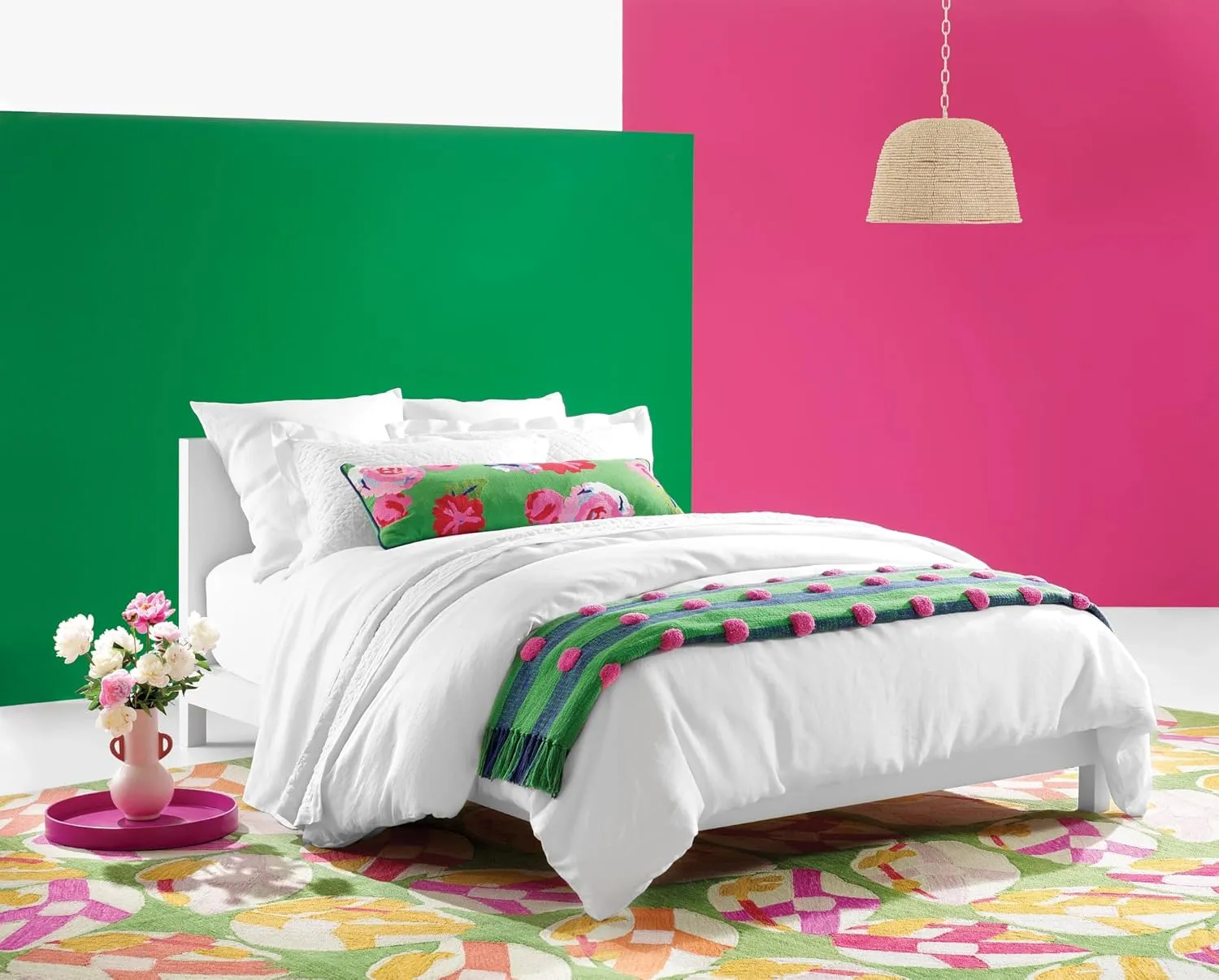 Washed Linen White Quilt, King Size, White Solid Pattern