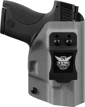 We The People Holsters - Gray - Right Hand - IWB Holster Compatible with Smith & Wesson M&P Shield / M2.0 w/Integrated Crimson Trace Laser/Plus 9mm/.40/30 Super Carry