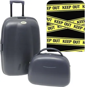 WELL HOME MOBILIARIO & DECORACIÓN Trolley Suitcase Set   Toiletry Bag with Protective Case, Multicoloured