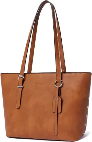 WESTBRONCO Vegan Leather Purses and Handbags For Women,Travel Tote bag Large Shoulder Bag with zipper