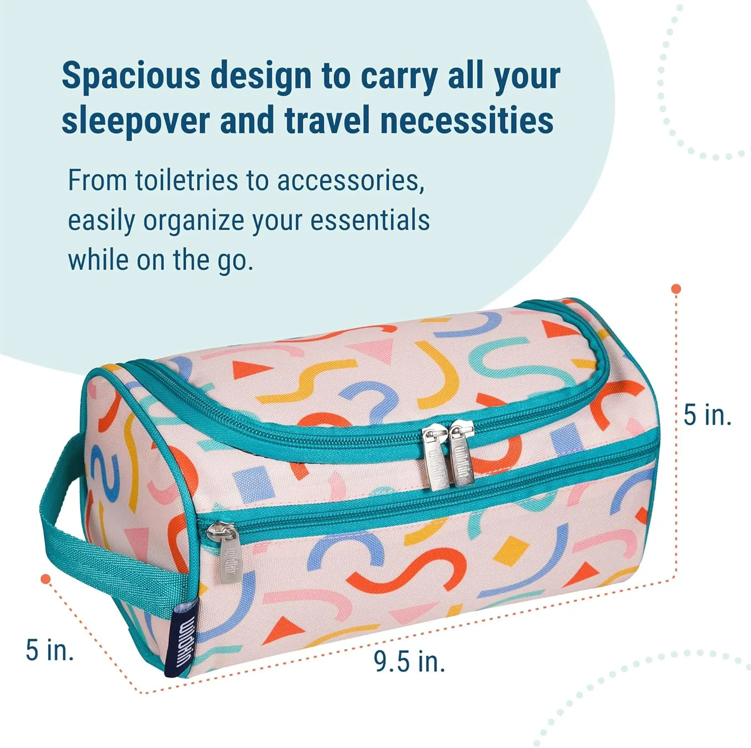 Wildkin Toiletry Bag for Boys and Girls, Ideal for School, Weekend, or Overnight Travel