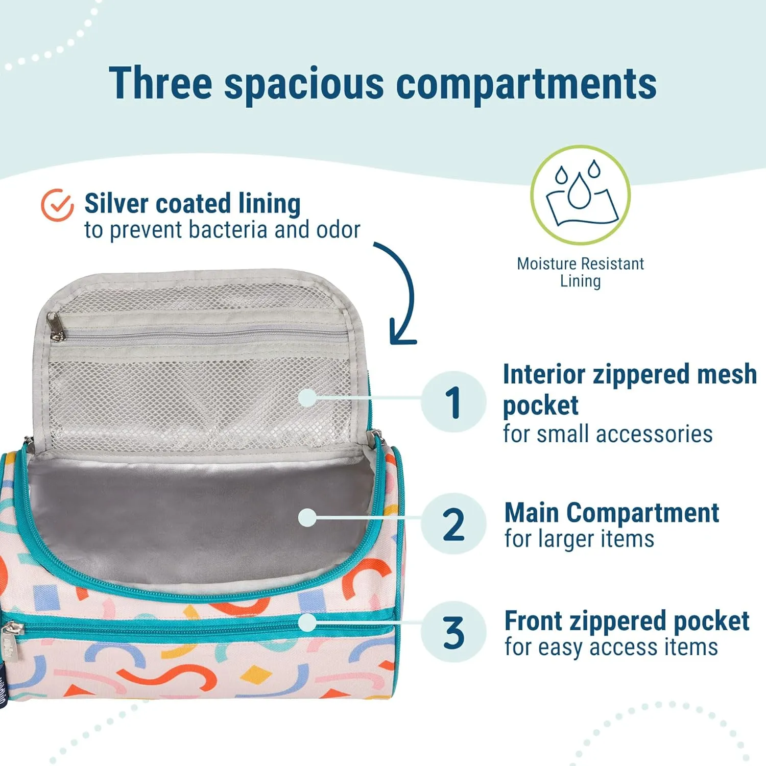 Wildkin Toiletry Bag for Boys and Girls, Ideal for School, Weekend, or Overnight Travel