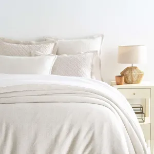 Wilton Natural Duvet Cover, Twin Size, Neutral Solid Pattern