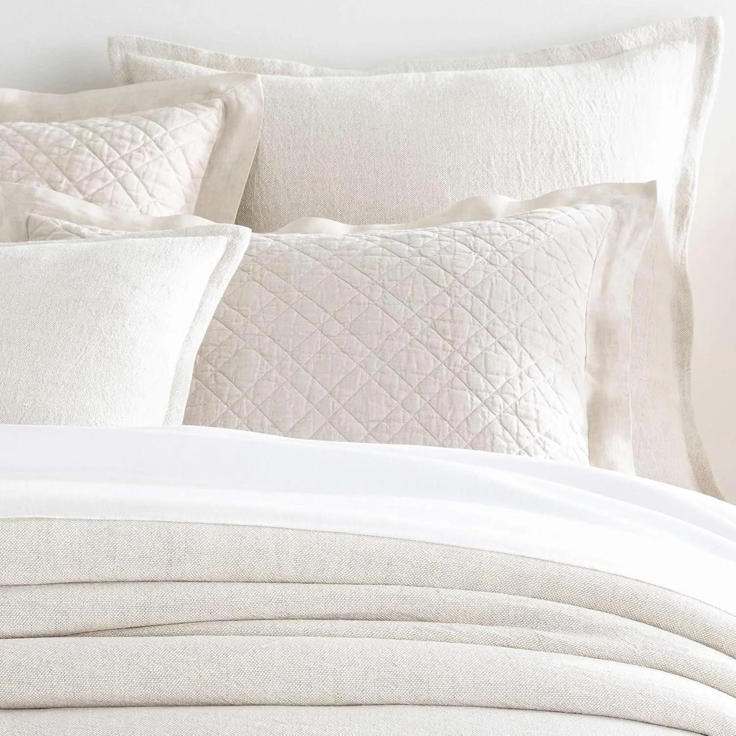 Wilton Natural Sham, Standard Size, Neutral Solid Pattern