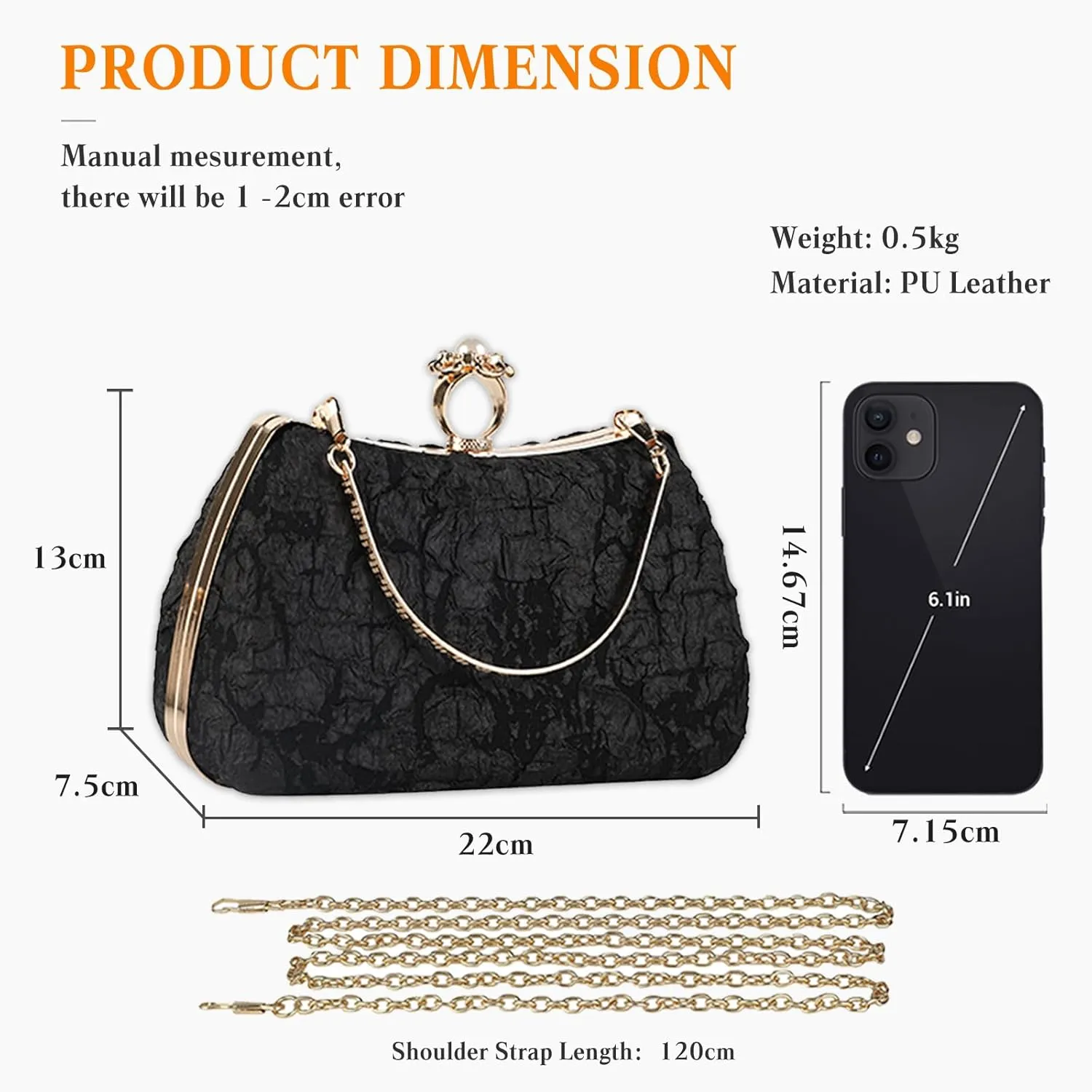 Women Evening Bag Pearl Clutch Bag Bridal Wedding Purse Beaded Handbag Shoulder Bag Elegant Crossbody Bag