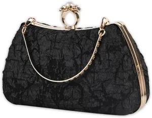 Women Evening Bag Pearl Clutch Bag Bridal Wedding Purse Beaded Handbag Shoulder Bag Elegant Crossbody Bag