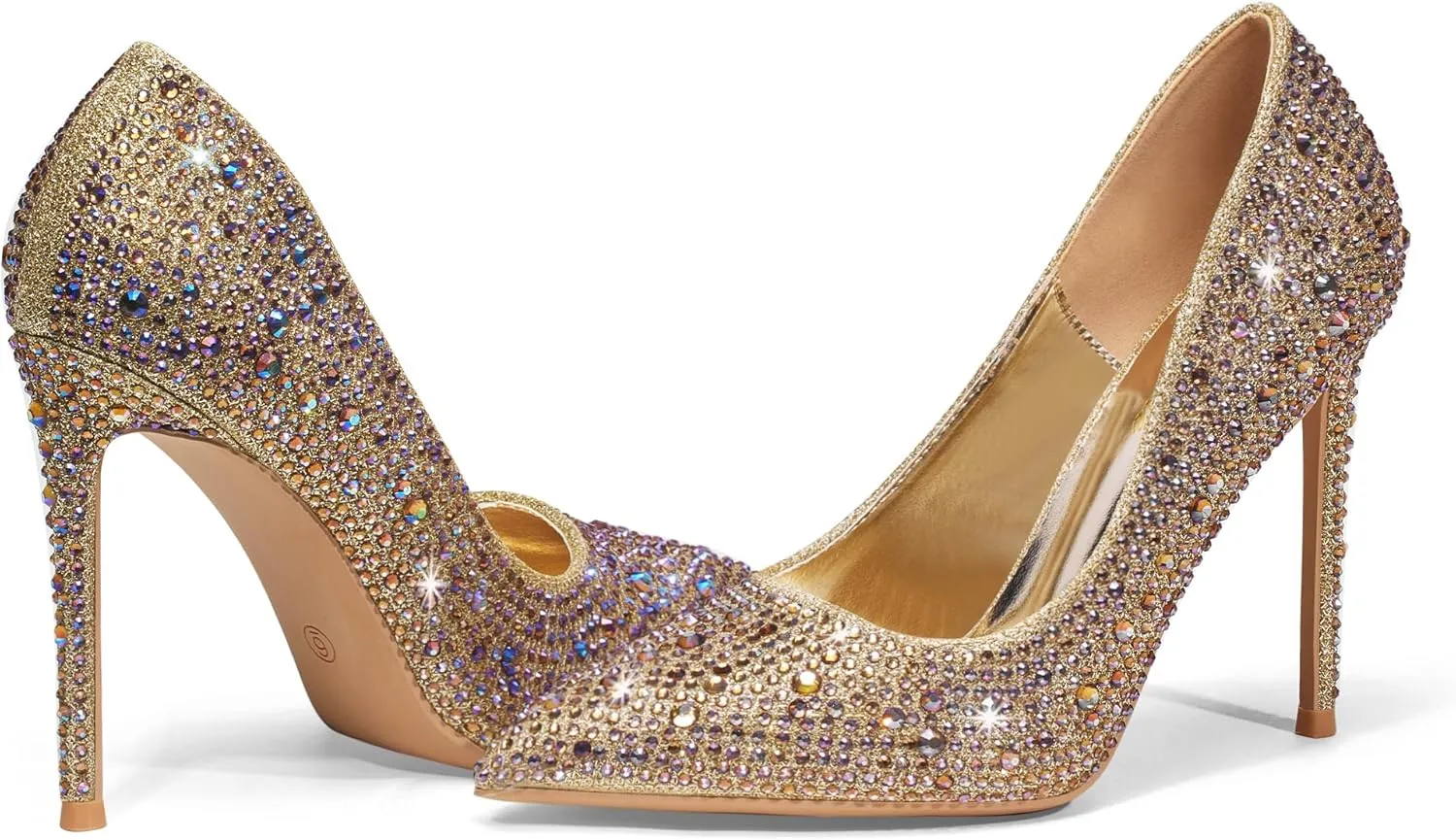 Women High Heels 4 inch Stiletto Pumps Sexy Pointed Toe Patent Leather Slip On High Heel Dress Evening Party Pump Shoes