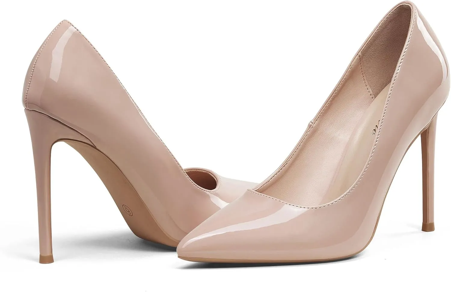 Women High Heels 4 inch Stiletto Pumps Sexy Pointed Toe Patent Leather Slip On High Heel Dress Evening Party Pump Shoes