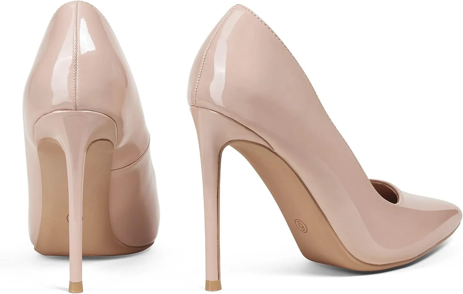 Women High Heels 4 inch Stiletto Pumps Sexy Pointed Toe Patent Leather Slip On High Heel Dress Evening Party Pump Shoes