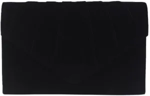 Women Pleated Evening Bag Velvet Suede Envelope Clutch Purse Party Prom Handbag Well made
