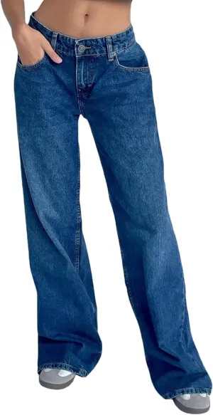Women Y2K Low Rise Baggy Jeans Loose Fit Boyfriend Straight Wide Leg Denim Pants Streetwear Trousers Fall Outfits