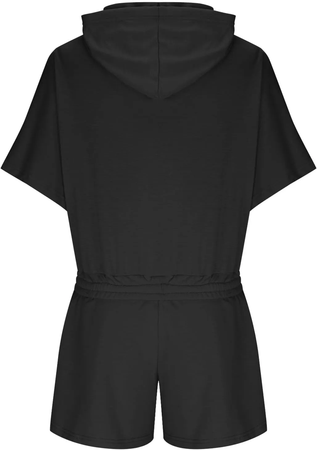 Women's 2 Piece Outfits Summer Sweatsuit Short Sleeve Drawstring Hoodies and Sweat Shorts Lounge Sets with Pockets