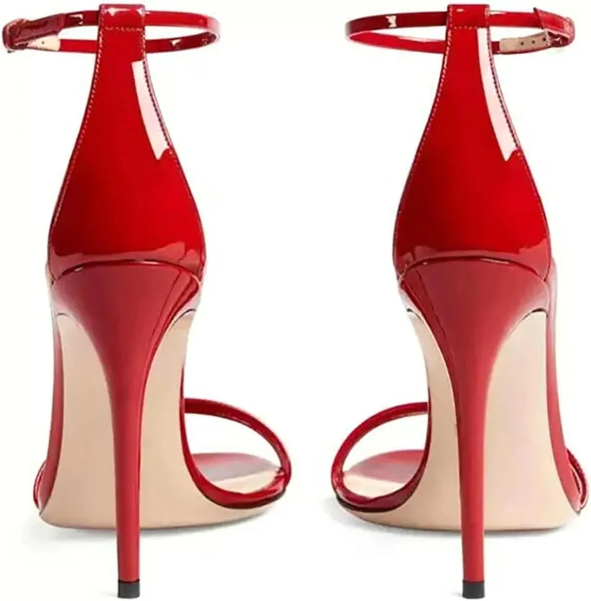 Women's 3-Strap Peep Toe Sandals, Stiletto Heels Evening Wedding Party