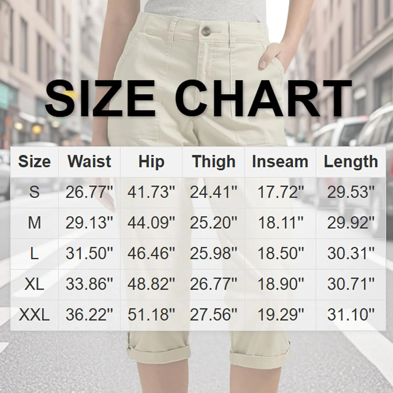 Womens Cargo Capris with Pocket Quick Dry Elastic Waist Hiking Pants Lightweight Casual Travel Running Capri Joggers