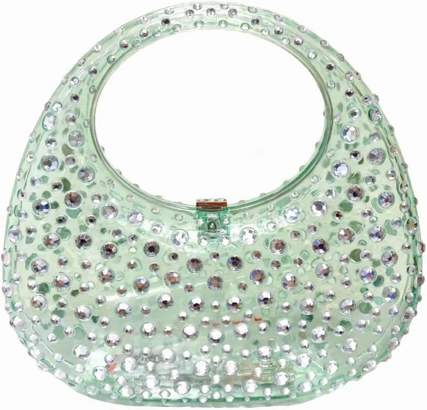 Women's Evening Bag for Women Sparkly Rhinestone Clutch Purse Acrylic Top-handle Bag