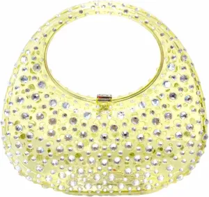 Women's Evening Bag for Women Sparkly Rhinestone Clutch Purse Acrylic Top-handle Bag
