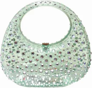 Women's Evening Bag for Women Sparkly Rhinestone Clutch Purse Acrylic Top-handle Bag