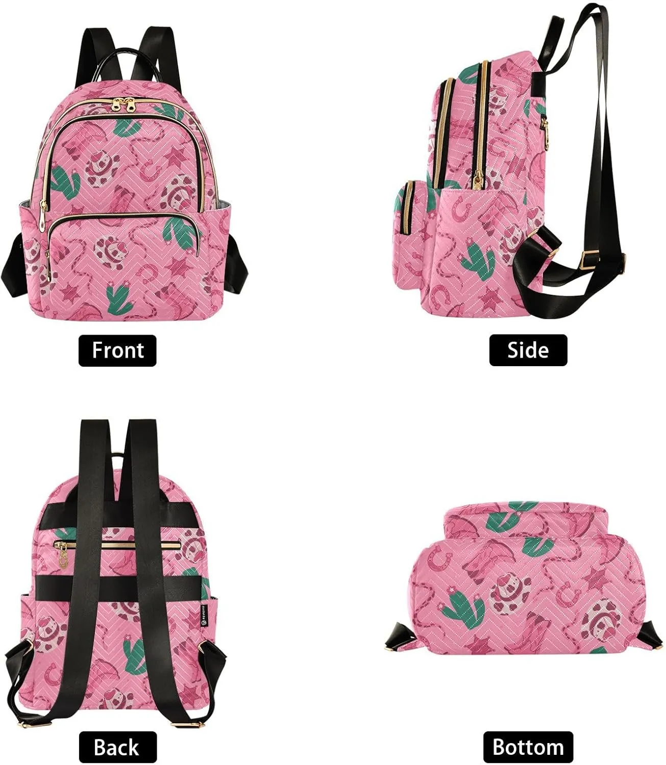 Women's Fashion Backpack Cowboy Boots Purse Multipurpose Design Handbags Shoulder Bag Travel bag