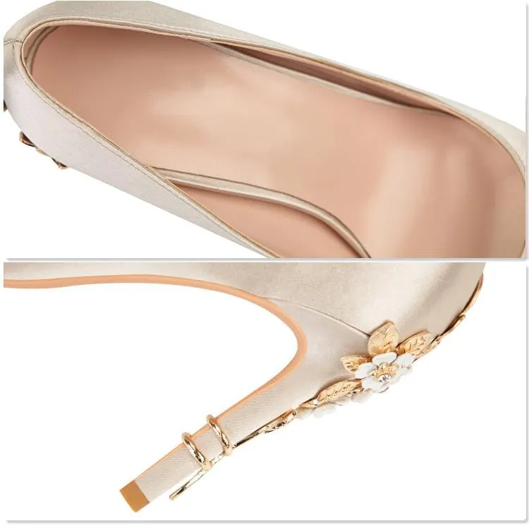 Women's High Heels Pointed Toe Closed Unique High Heels Stiletto Heels Satin Evening Prom Dress Shoes