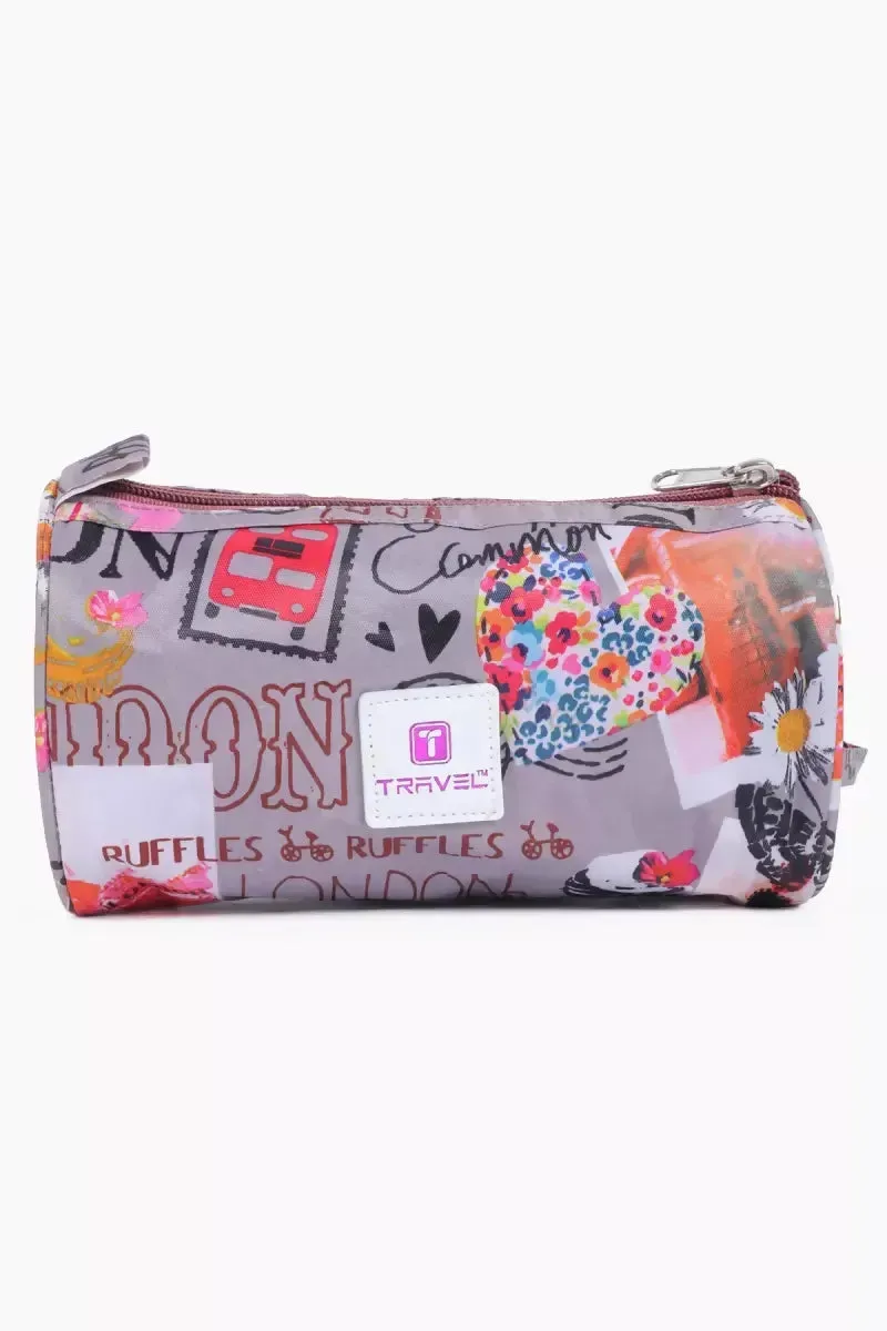 Women's Large Capacity Makeup & Toiletry Bag ( Grey )