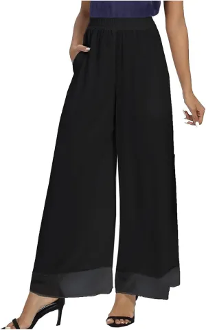 Womens Linen Summer Tie Knot Pants High Waist Stretchy Straight Plus Size Palazzo Pants Travel