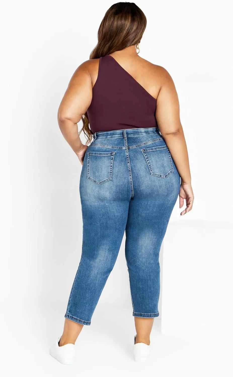 Women's Plus Size Ella Thick Waistband Ankle Jean