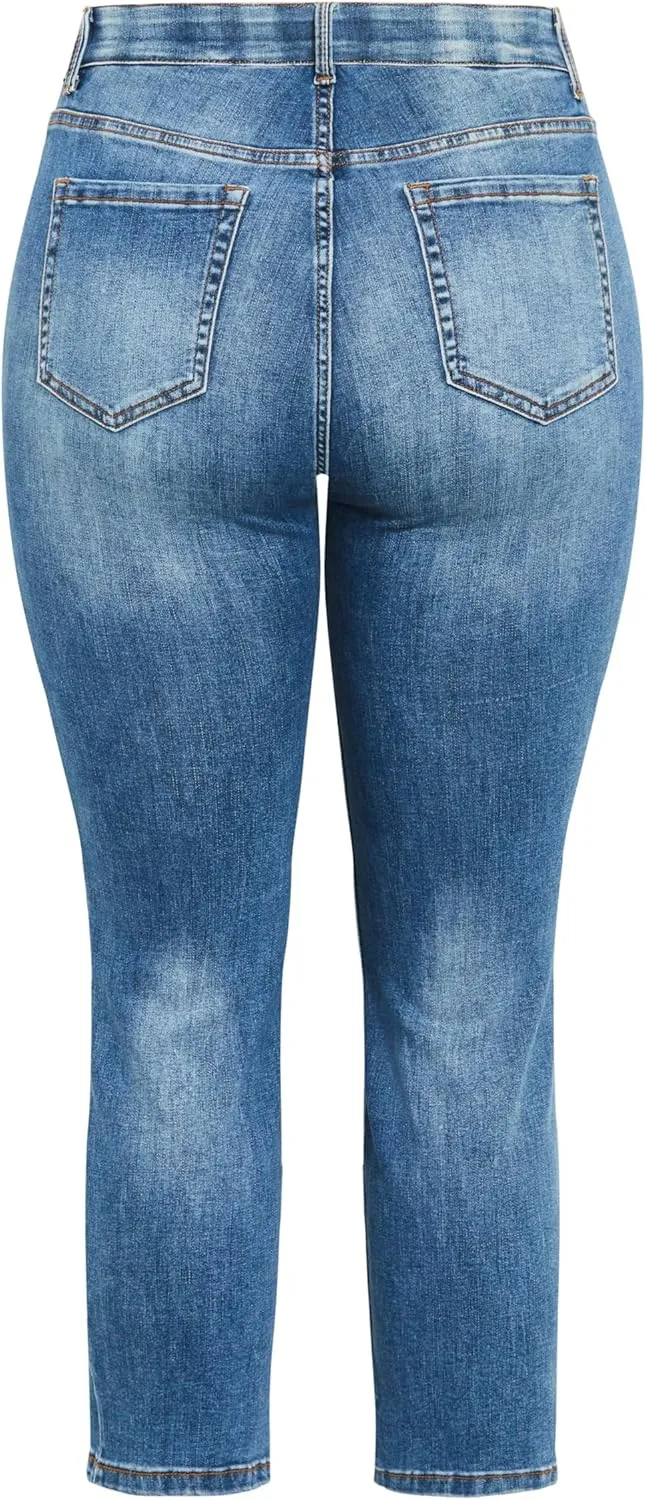 Women's Plus Size Ella Thick Waistband Ankle Jean