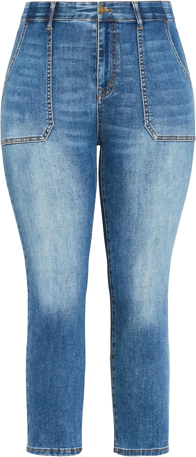 Women's Plus Size Ella Thick Waistband Ankle Jean