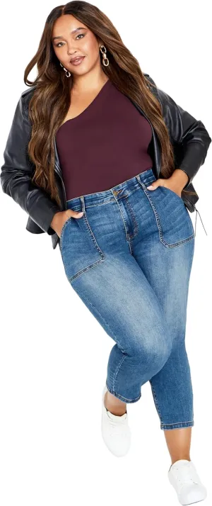 Women's Plus Size Ella Thick Waistband Ankle Jean