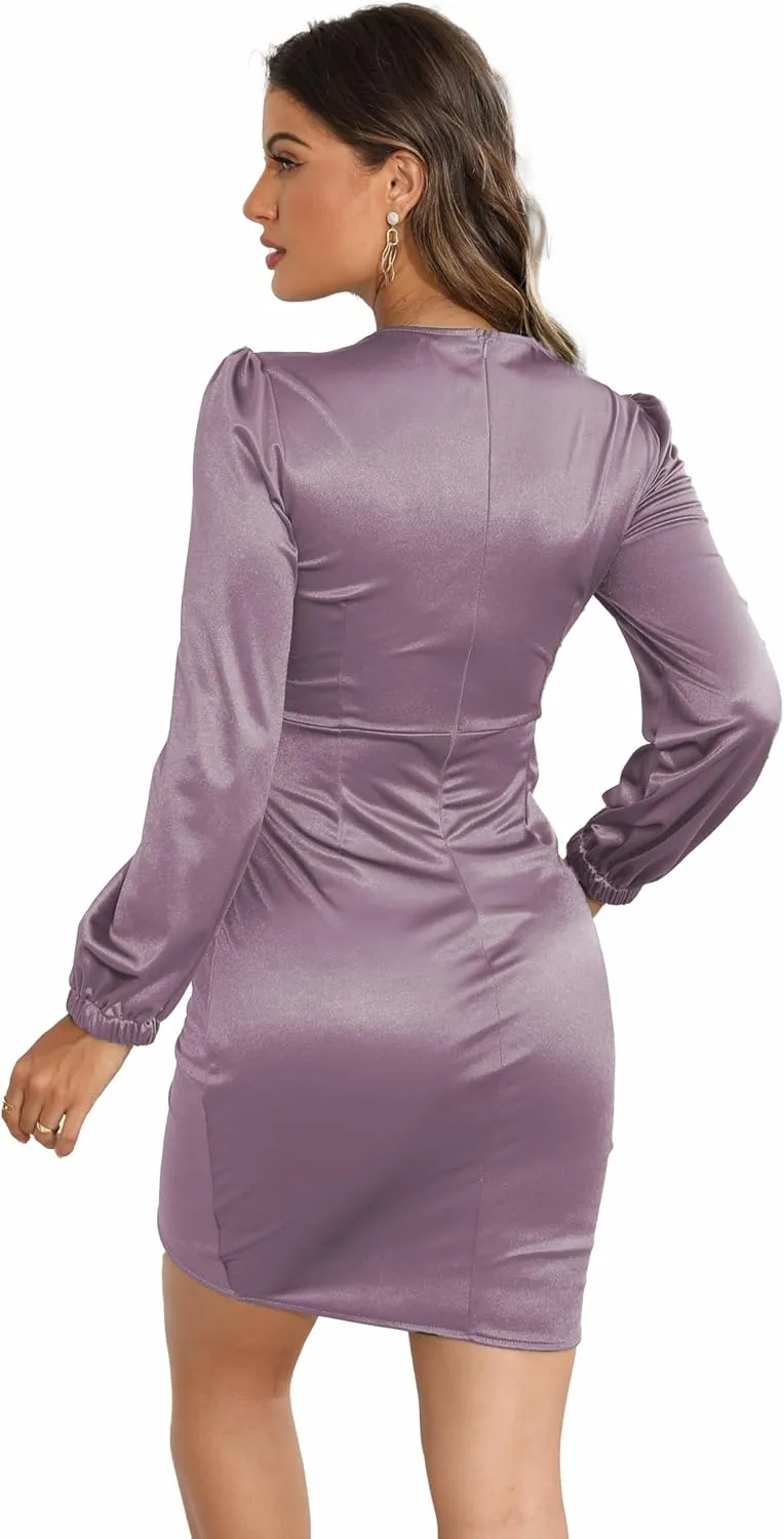 Womens Sexy Ruffle Elegant Bridesmaid Formal Evening Dress Elegant Curvy Wedding Guest Midi Dress