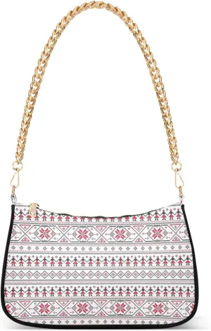Women's Shoulder Handbags Chain Shoulder Brace for Women Bag Geometric Pattern Ladies Vacation Handbags Tote Purse,Multi1