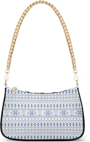 Women's Shoulder Handbags Chain Shoulder Brace for Women Bag Geometric Pattern Ladies Vacation Handbags Tote Purse,Multi1