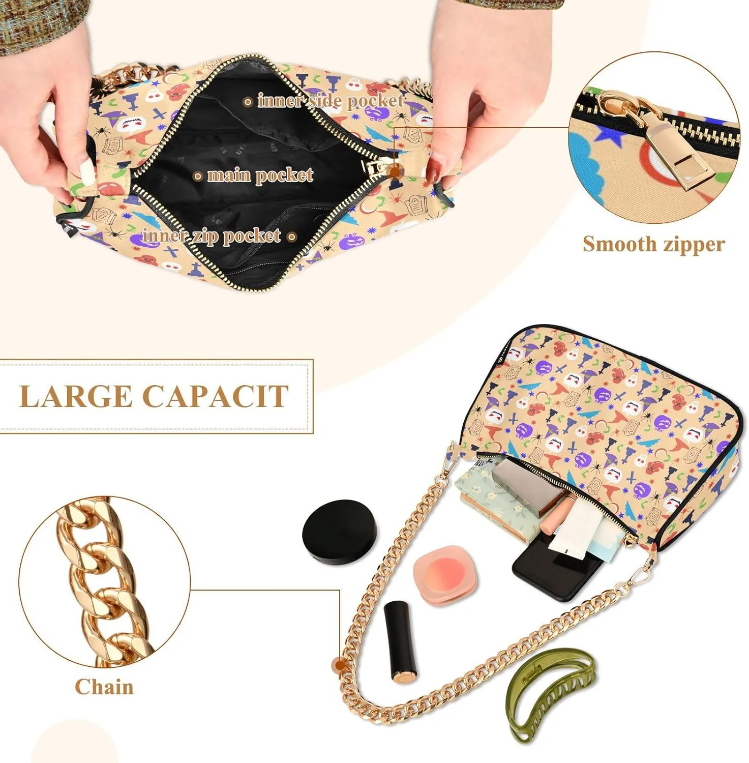 Women's Shoulder Handbags Purses and Handbags Multi-Functional Torte Design, Easy to Match with Daily Styling Multicolor 1
